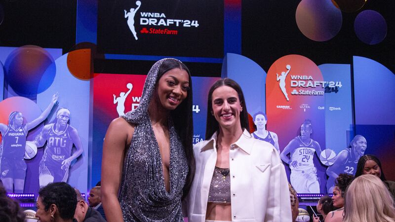 Caitlin Clark and Angel Reese.