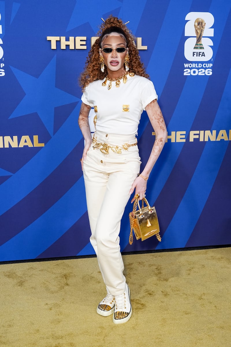 Winnie Harlow at the FIFA World Cup 2026 Final Red Carpet held at the New York New Jersey Stadium on July 19, 2026 in East Rutherford, New Jersey. (Photo by Siegfried Anthony/Variety via Getty Images)