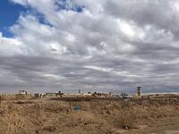 Iraqi military border outpost along the frontier with eastern Syria