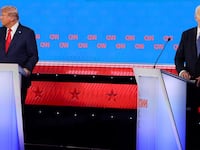 Joe Biden and Donald Trump at the first presidential debate