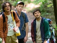 Photo still of Martin Herlihy as Martin, Ben Marshall as Ben, John Higgins as John in 'Please Don't Destroy' movie
