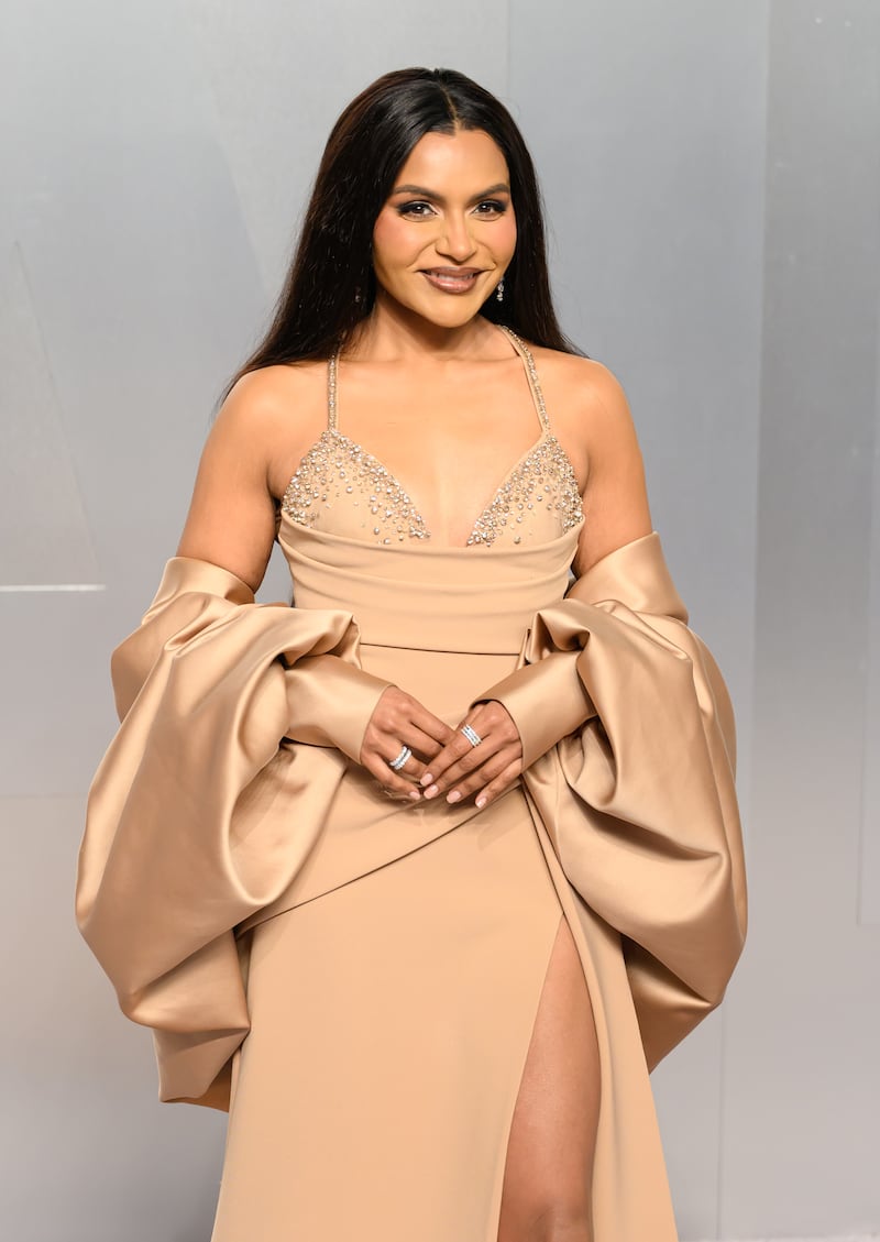 Mindy Kaling attends the 2026 Vanity Fair Oscar Party hosted by Mark Guiducci at the Los Angeles County Museum of Art on March 15, 2026, in Los Angeles.