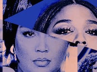 A photo illustration showing Lizzo