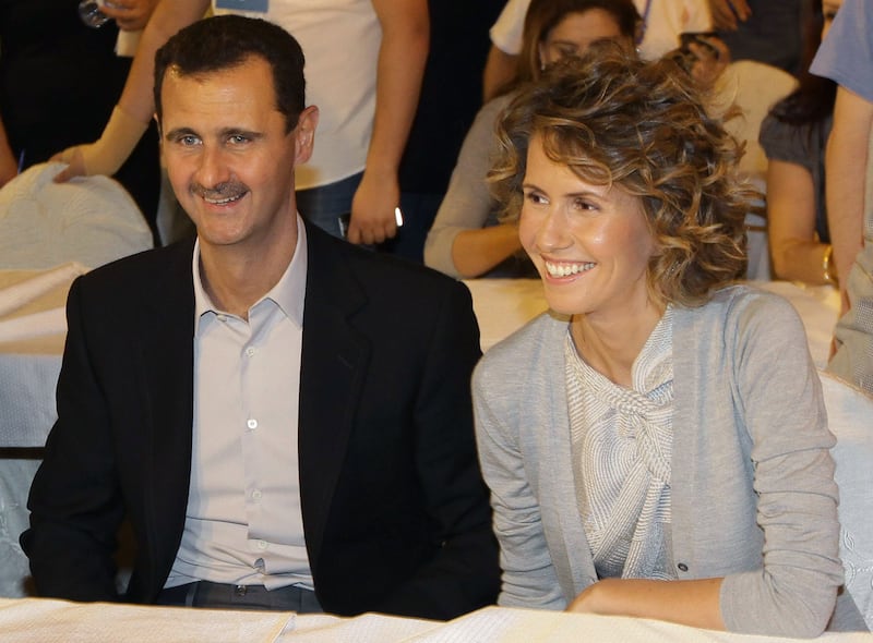Bashar and Asma al-Assad.