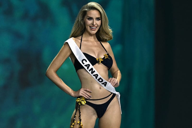Miss Canada Jaime Vandenberg during the swimsuit round during the final competition of the 2025 Miss Universe pageant in Bangkok, Thailand.