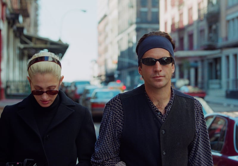 John Kennedy, Jr. and his wife, Carolyn Bessette-Kennedy, in New York City in 1997.