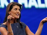 Former U.S. Ambassador to the United Nations Nikki Haley speaks at AIPAC in Washington, U.S., March 25, 2019.