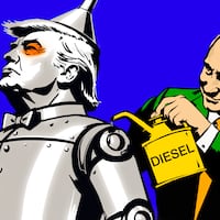 Donald Trump, Vladimir Putin illustration