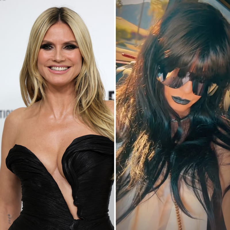 Heidi Klum in March 2025, and in incognito in April 2026.