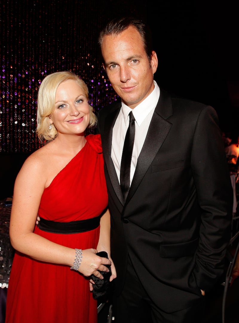 Amy Poehler and Will Arnett at the NBCUniversal and Focus Features Golden Globes after-party on January 17, 2010, in Beverly Hills, California.