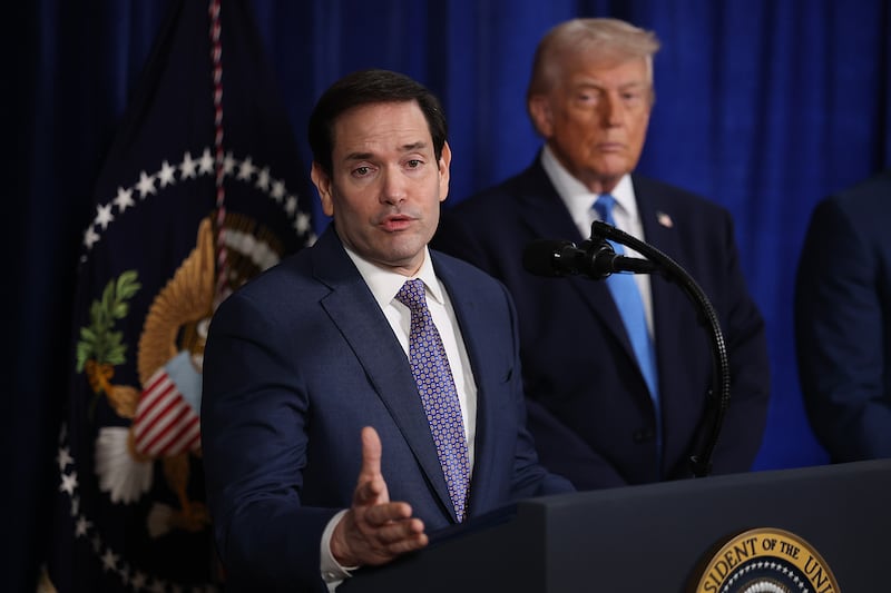 Marco Rubio and Donald Trump