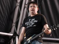 Guitarist and vocalist Steve Albini of Shellac performs on stage during Primavera Sound 2022 on June 3, 2022, in Barcelona, Spain.