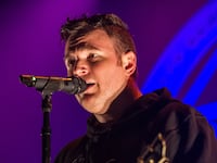 SAN FRANCISCO, CA - NOVEMBER 15: Guitarist Chad Gilbert of New Found Glory performs at The Regency Ballroom on November 15, 2015 in San Francisco, California. (Photo by Miikka Skaffari/FilmMagic)