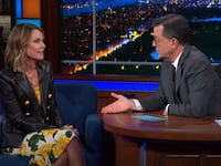Stephen Colbert interviews Savannah Guthrie about Ronna McDaniel.
