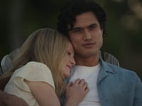 Photo still of Julianne Moore and Charles Melton in 'May December'