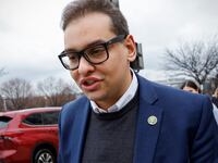 U.S. Representative George Santos (R-NY) leaves the Longworth House Office building on Capitol Hill in Washington, U.S., January 31, 2023.