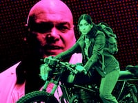 A photo illustration of Vincent D’Onofrio and Alaqua Cox in Echo.