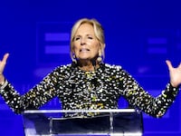 Jill Biden speaking on stage