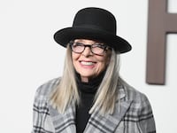 Diane Keaton at the Ralph Lauren Spring 2024 Ready To Wear Fashion Show at the Brooklyn Navy Yard on September 8, 2023 in Brooklyn, New York.