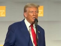 Donald Trump addresses the Economic Club of New York.