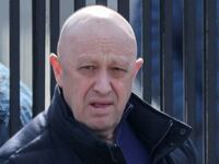 Founder of Wagner private mercenary group Yevgeny Prigozhin leaves a cemetery before the funeral of a Russian military blogger who was killed in a bomb attack in a St Petersburg cafe, in Moscow, Russia, April 8, 2023