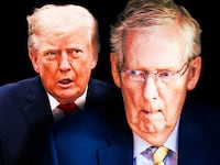 A photo illustration of Trump and Mitch McConnell.
