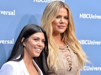 Kourtney Kardashian (L) and Khloe Kardashian (R)