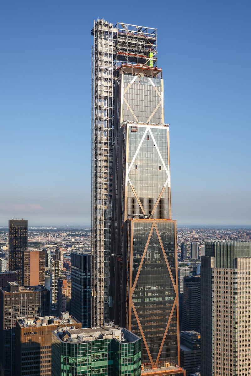 A view on 270 Park Avenue tower known as the JPMorgan Chase Building in Manhattan seen from Top of the Rock NYC Observation Deck of Rockefeller Center building in New York City, United States of America on July 13th, 2024. (Photo by Beata Zawrzel/NurPhoto via Getty Images)