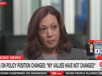 Kamala Harris speaks in her first TV interview as presidential candidate.