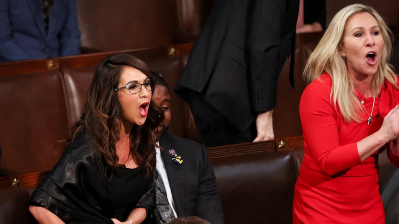 Reps. Lauren Boebert and Marjorie Taylor Greene