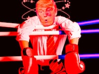 Donald Trump boxing photo illustration