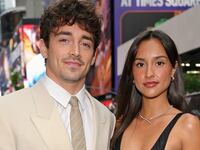 Charles Leclerc and Alexandra Saint Mleux attend the World Premiere of F1® The Movie.