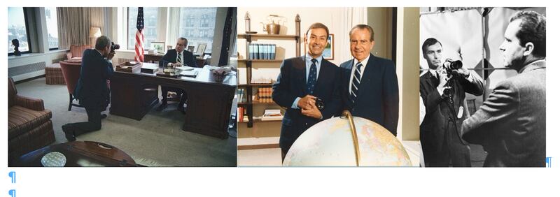 Ben Martin photographing Richard Nixon