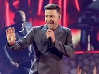 A photo of Justin Timberlake performing