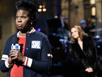 SATURDAY NIGHT LIVE -- Episode 1738 "Natalie Portman" -- Pictured: Leslie Jones during the opening monologue in Studio 8H on Saturday, February 3, 2018 -- (Photo by: Will Heath/NBC)