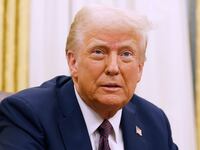 U.S. President Donald Trump speaks to reporters after signing a series of executive orders in the Oval Office of the White House on January 23, 2025 in Washington, DC.