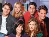 "Friends" actors in 1994: (Bottom:) Courteney Cox and Jennifer Aniston, (above from left:) Matt LeBlanc, Lisa Kudrow, David Schwimmer, Matthew Perry.