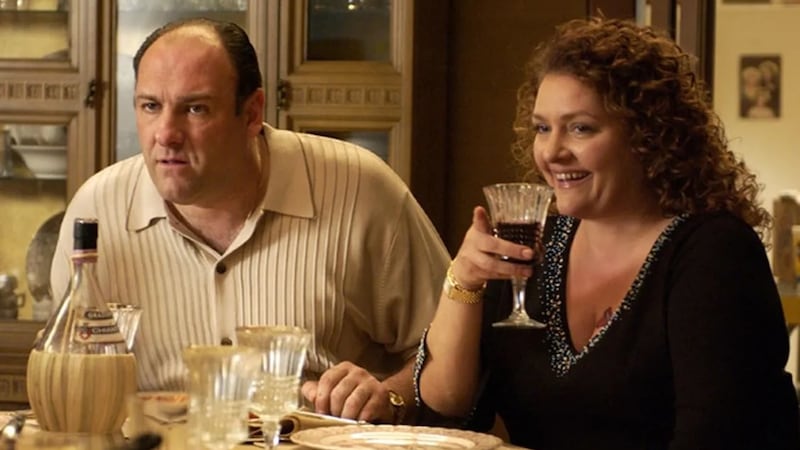 James Gandolfini and Aida Turturro in "The Sopranos," in which they portrayed volatile siblings Tony and Janice Soprano.