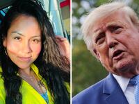 Jessica Cantu Vuittonet and Donald Trump.