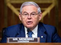 Senator Robert Menendez, a Democrat from New Jersey and chairman of the Senate Foreign Relations Committee, speaks during a hearing in Washington, U.S., April 26, 2022.