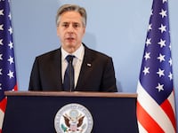 Antony Blinken speaks at a press conference, during his visit to Israel, amid the ongoing conflict between Israel and the Palestinian Islamist group Hamas, in Tel Aviv, Israel November 3, 2023.