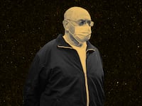 A photo illustration of Allen Weisselberg.