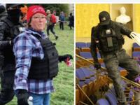 Lisa Marie Eisenhart and her son Eric Gavelek Munchel at the Capitol riot.