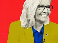 A photo illustration of Liz Cheney