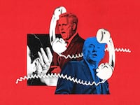 A photo illustration with Donald Trump and Kevin McCarthy