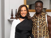 Kamala Harris and Ibrahim Kamara