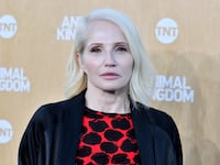 A photo of Ellen Barkin on a red carpet