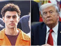 Luigi Mangione (left) and President Donald Trump (right)