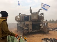 A photo of an Israeli artillery on the Gaza Strip.