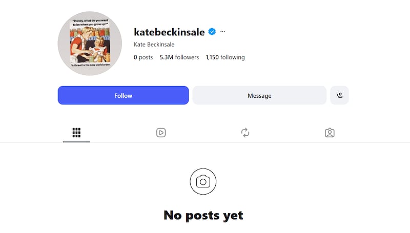 After responding to hate comments, Beckinsale opted to fully clear her Instagram account.